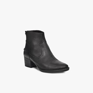 Ugg Bandara Ankle Leather Women Fashion Boots Black (1386WNERS)